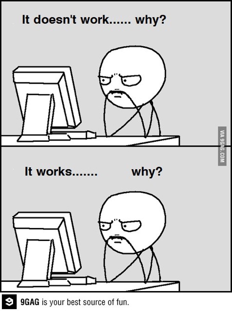 Developer wondering why code fails and why it later works